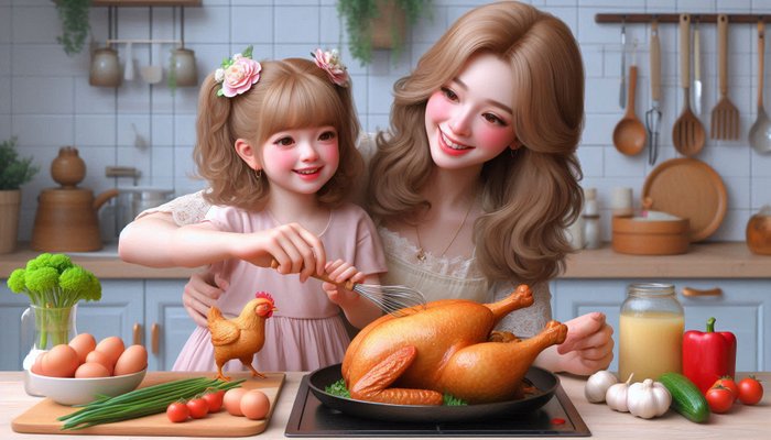 ماکارونی با مرغ