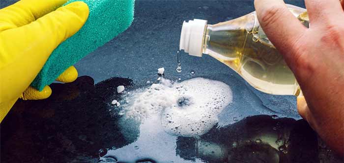 نظافت با جوش شیرین و سرکه