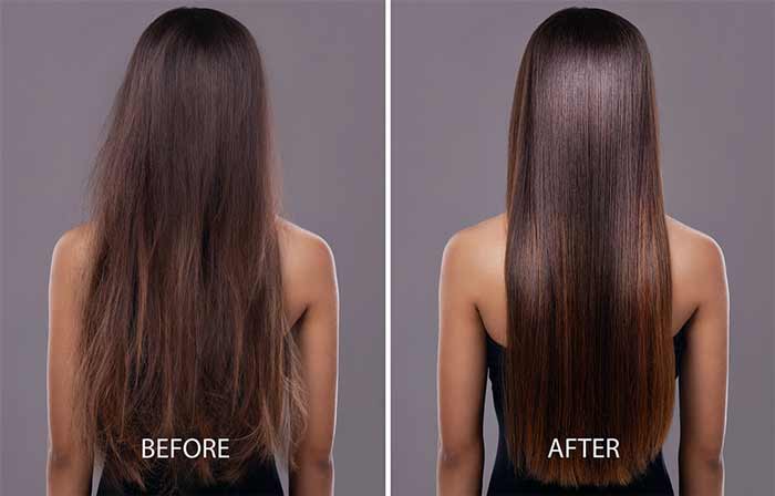 کراتین مو قبل و بعد کراتین مو