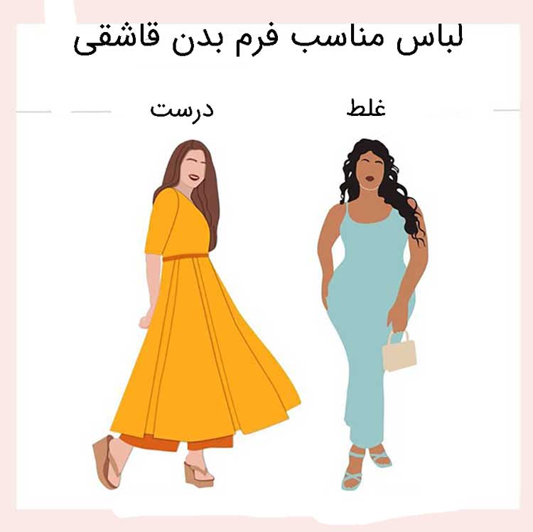 استایل اشتباهات رایج در لباس پوشیدن برای فرم قاشقی