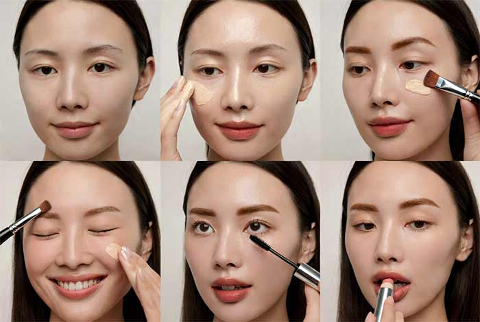 مراحل گام‌به‌گام آرایش ساده دخترانه