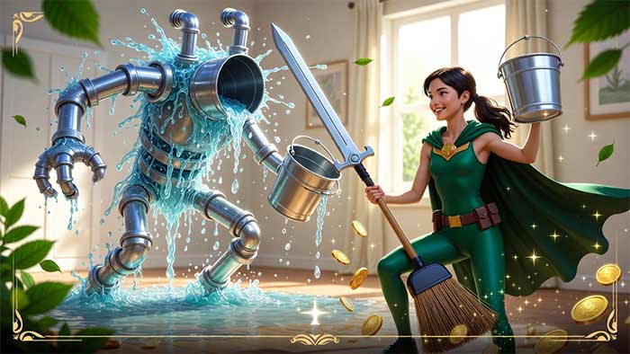 مدیریت مصرف آب در خانه تکانی (صرفه جویی در مصرف آب)