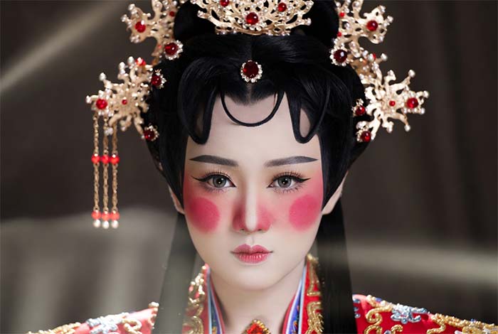 آرایش عروس سنتی و نمایشی چینی
