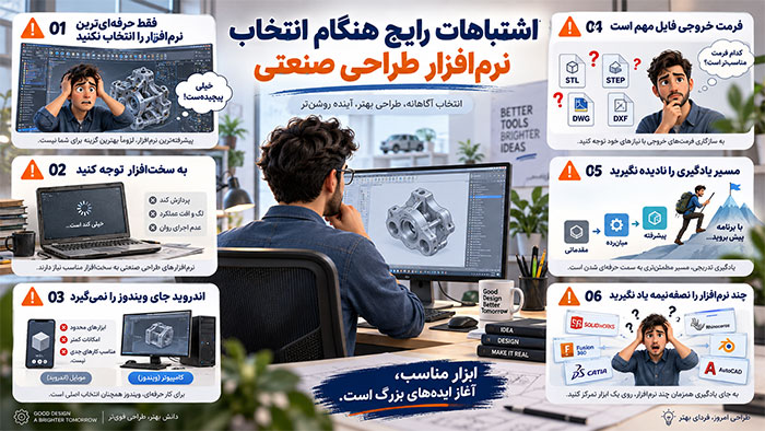 اشتباهات رایج هنگام انتخاب نرم افزار طراحی صنعتی