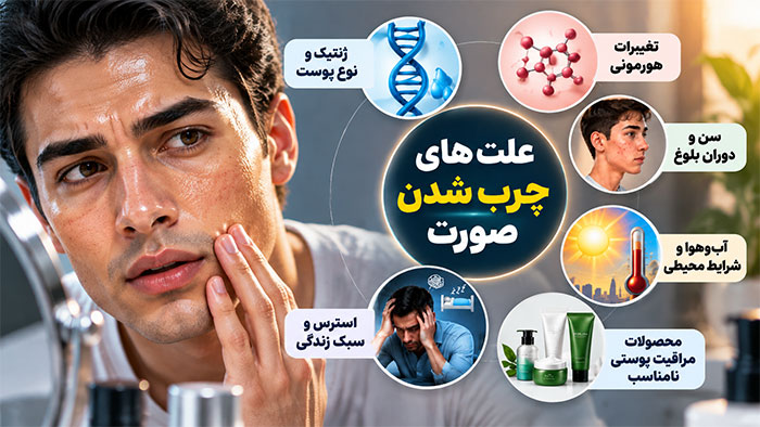 علت‌های اصلی چرب شدن صورت
