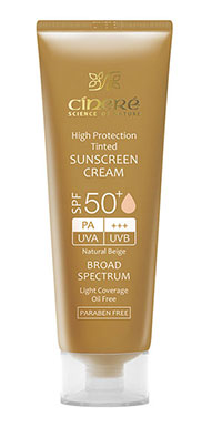 ایرانی: کرم ضدآفتاب رنگی سینره SPF 50 پوست خشک و نرمال